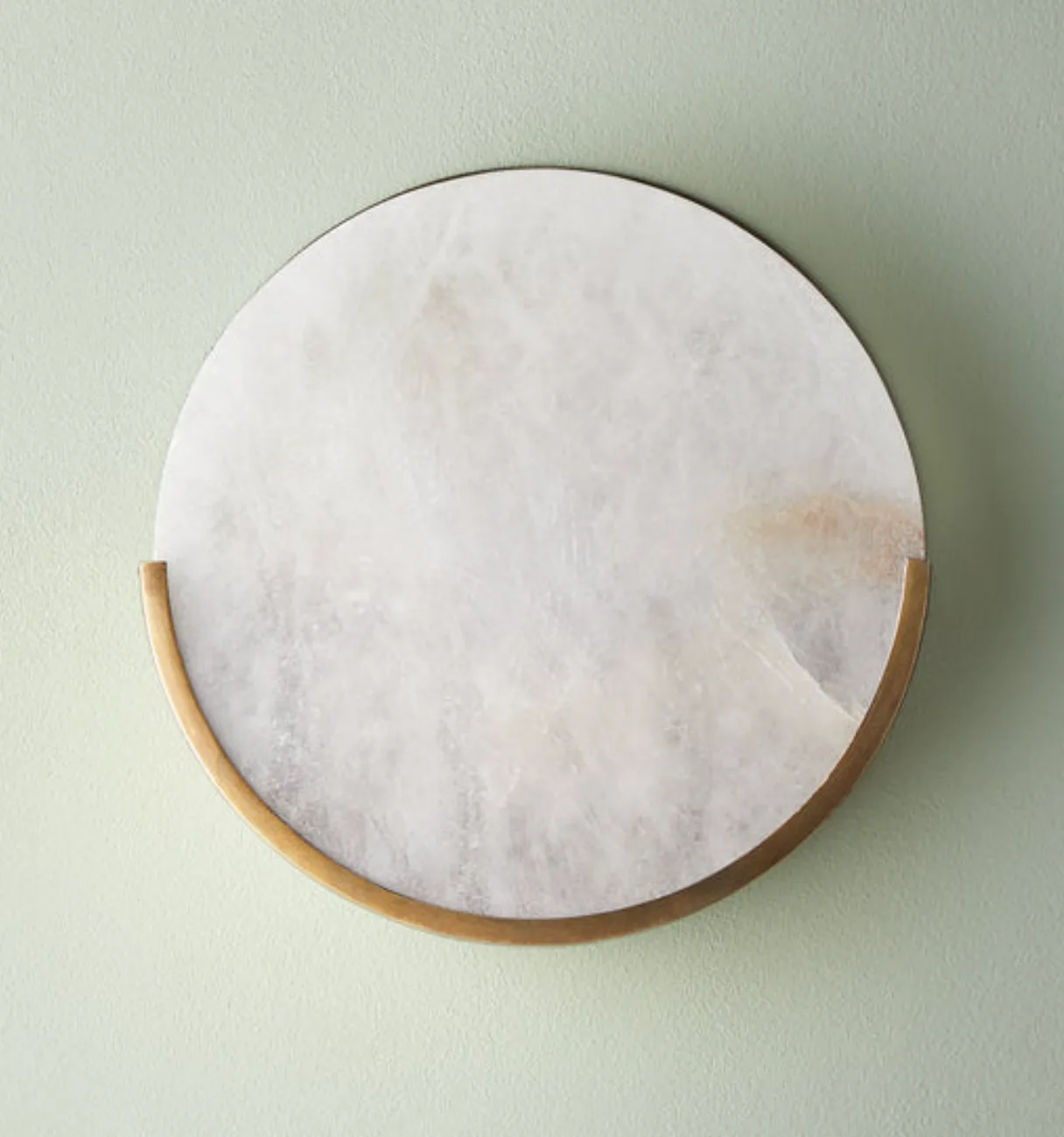 round marble + brass wall sconce - lighting comparison blog