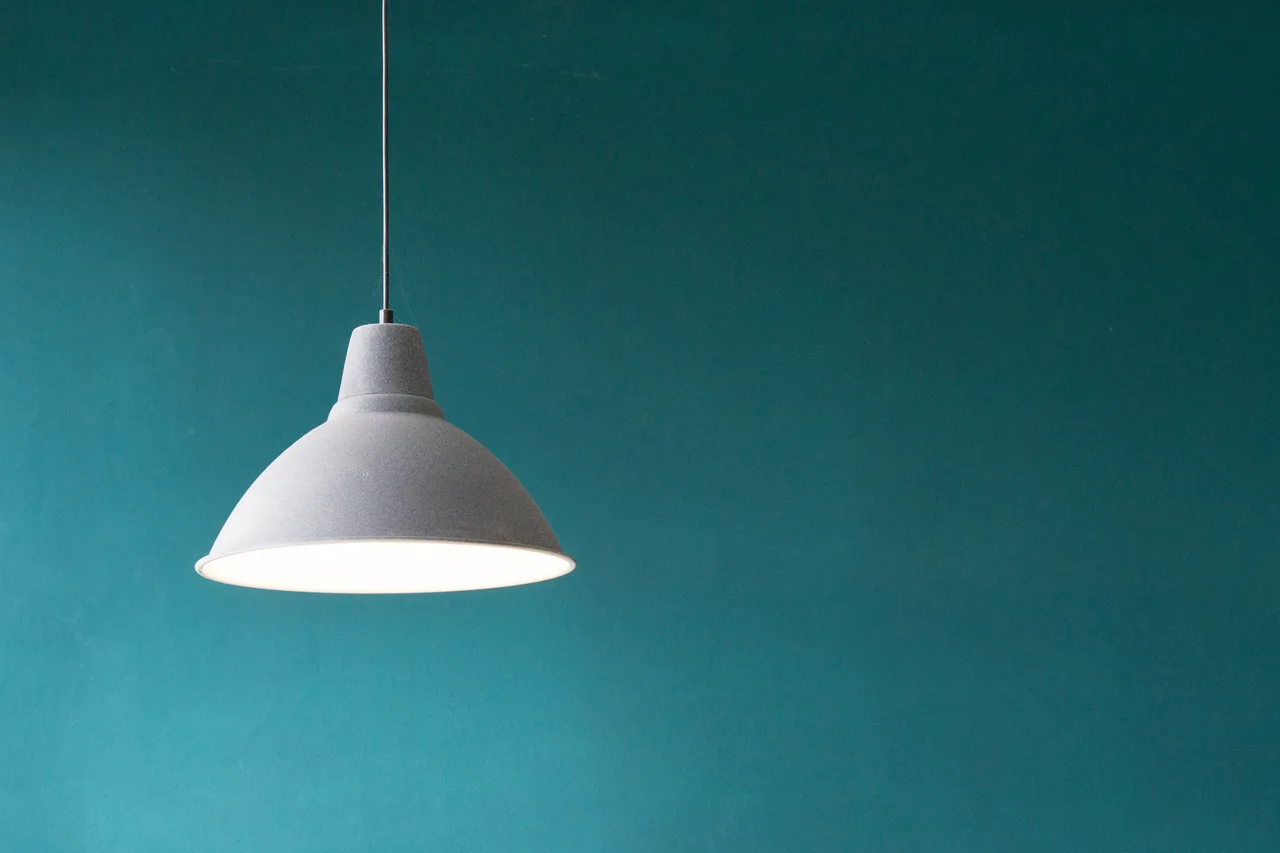 teal wall pendant light, generic stock