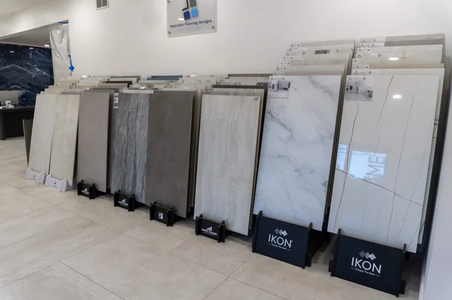 Gallery: Slabs of marble up against a wall